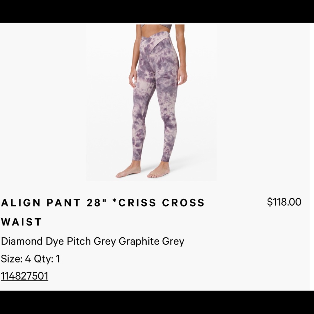 Criss cross align leggings